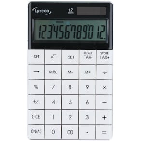 Bordsräknare LYRECO 1589 12 siffror vit