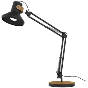Bordlampe Unilux Baya Bamboo LED, sort/træ
