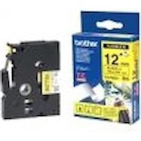 Tape BROTHER TZEFX631 12mm svart på gul