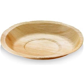 Runde træ-tallerkner, fødevaregodkendte, 25 stk