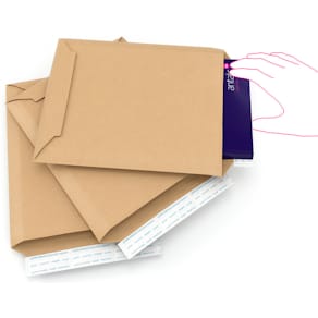 Polstret bølgepap-kuvert 270x390 mm, selvklæb, brun, 100 stk