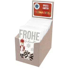 Weihnachtskarte PAPER STYLE Glanz, 10 Motive, 50 Stück
