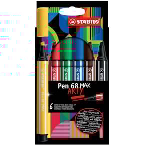 Filzstifte STABILO Pen 68 MAX, 6er-Etui, sortiert
