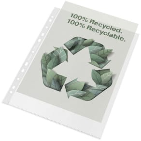 Plastlomme Esselte Recycle A4, transparent, 100 stk