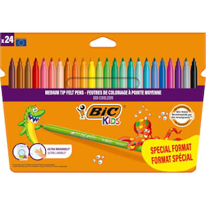 Viltstift Bic Kids Couleur, blister van 18 + 6 gratis