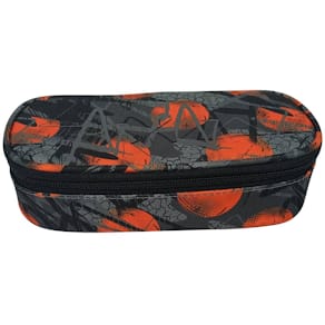 Schüleretui DONAU, klein, Motiv orange/schwarz