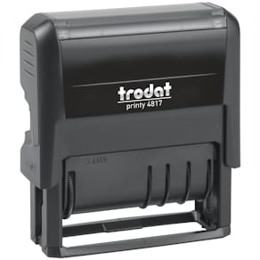 Stempel Trodat 4817 Wortband mit Datum, grau-schwarz