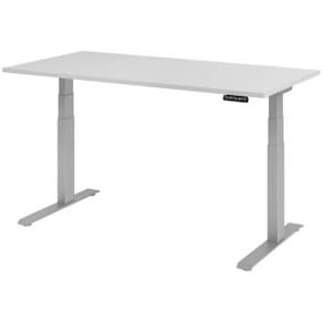 Schreibtisch Hammerbacher XDKB, elektr. höhenv., grau/silber